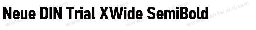 Neue DIN Trial XWide SemiBold字体转换